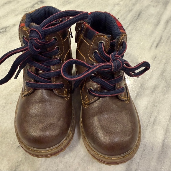 Stone Canyon Baby Toddler Boy Brown Boots Side Zipper Size 5.5T Unworn - Picture 2 of 8